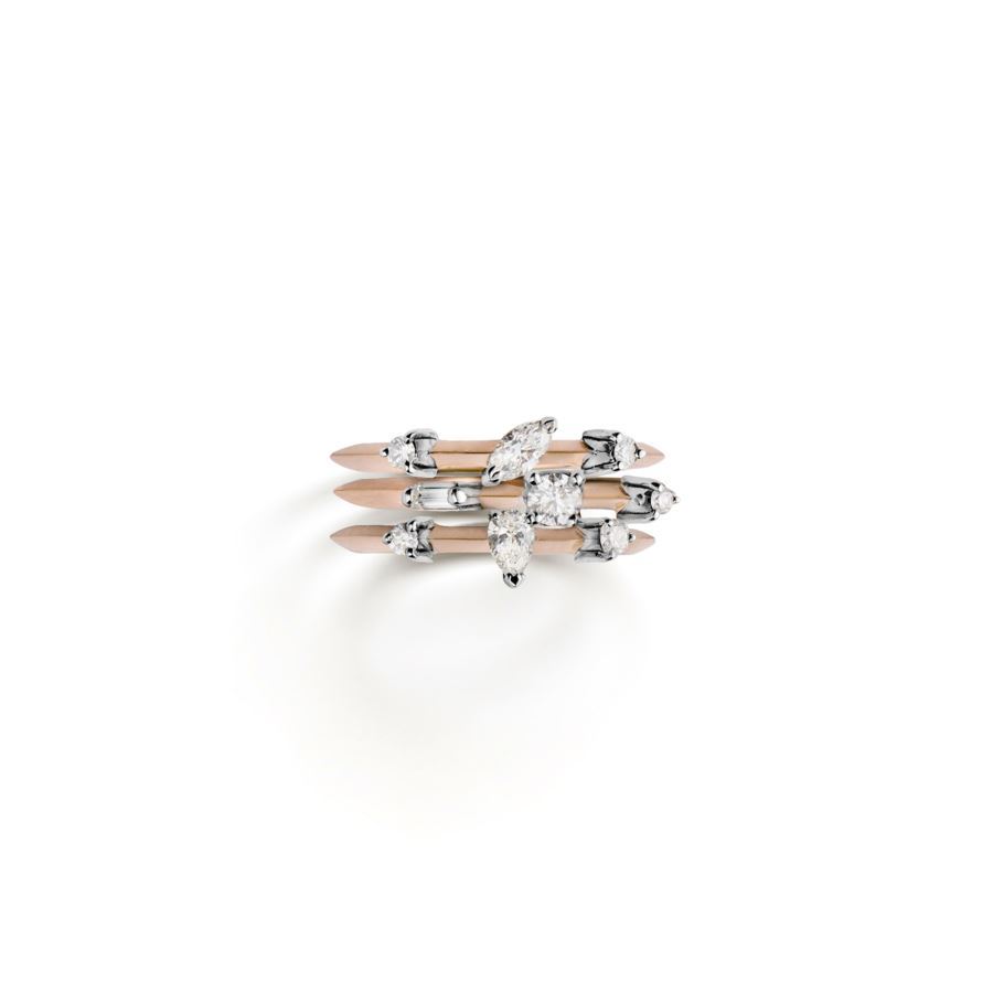 Anello 'Balance' oro rosa con goccia BALANCE | AN 9R1GC 2TO CT.0,09+0,03+0,02